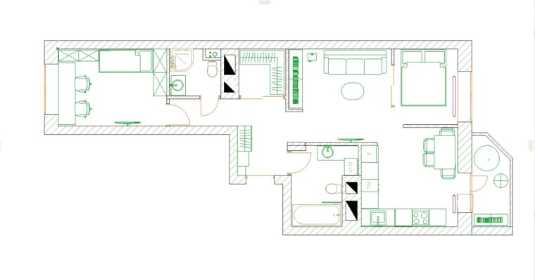 Планировка двушки: схемы и фото создания практичного, удобного и функционального дизайна в двухкомнатной квартире