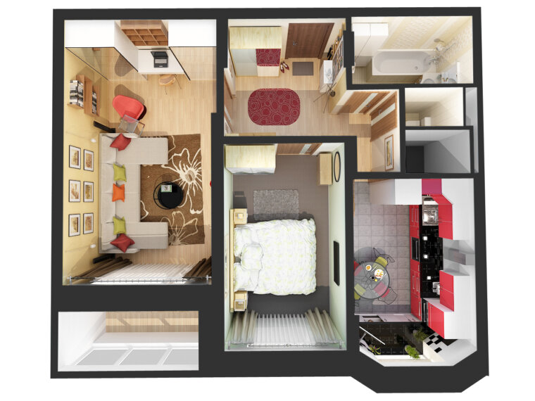 Планировка двушки: схемы и фото создания практичного, удобного и функционального дизайна в двухкомнатной квартире