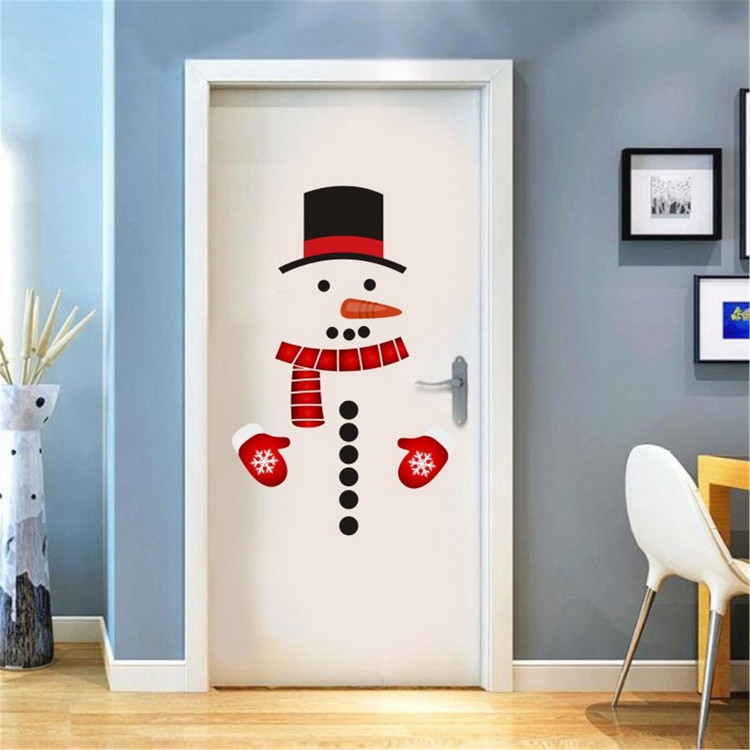 снеговик на дверь